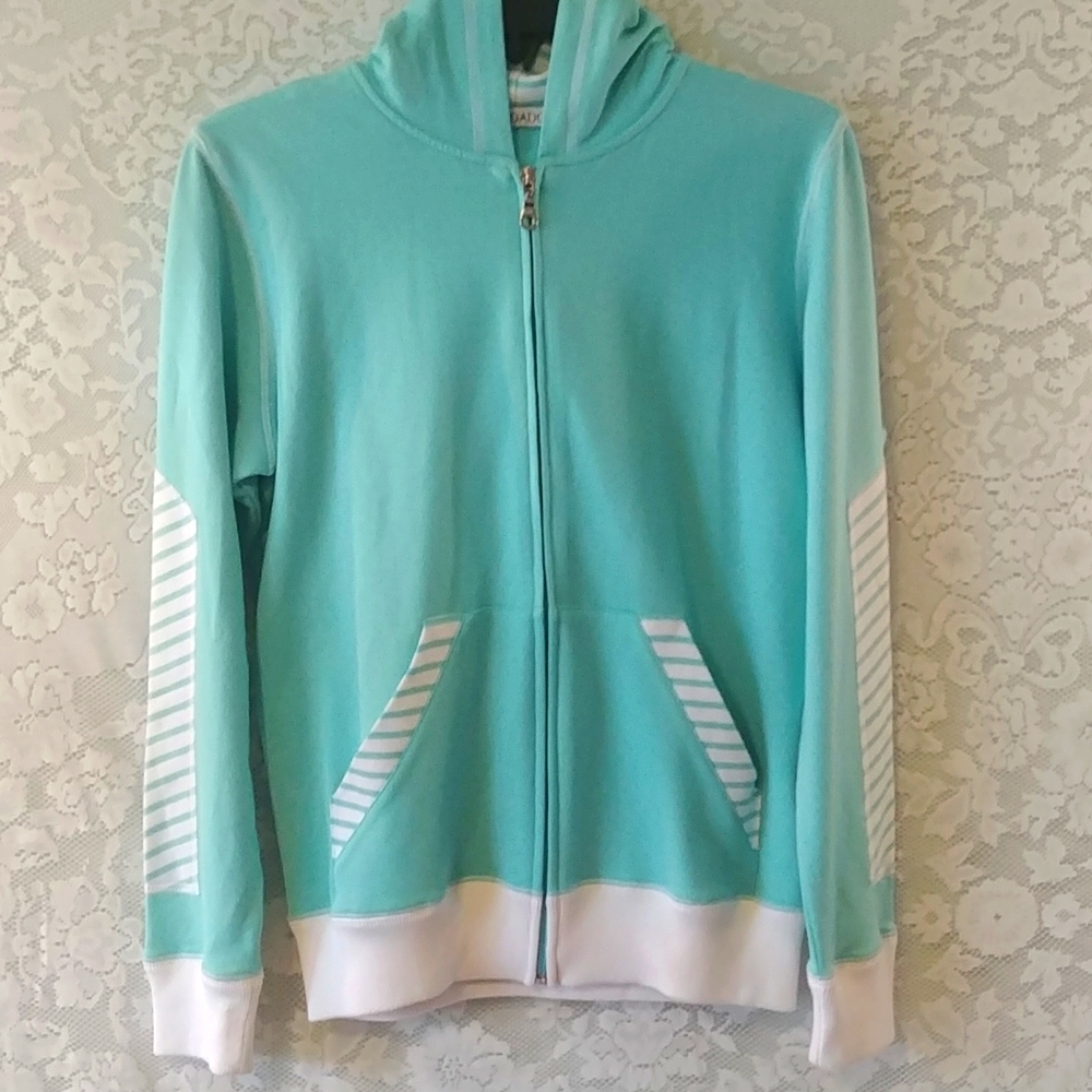 Blue/ Aqua Bordado Hoodie Size Small.